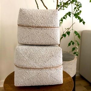 Beaded keepsake storage boxes